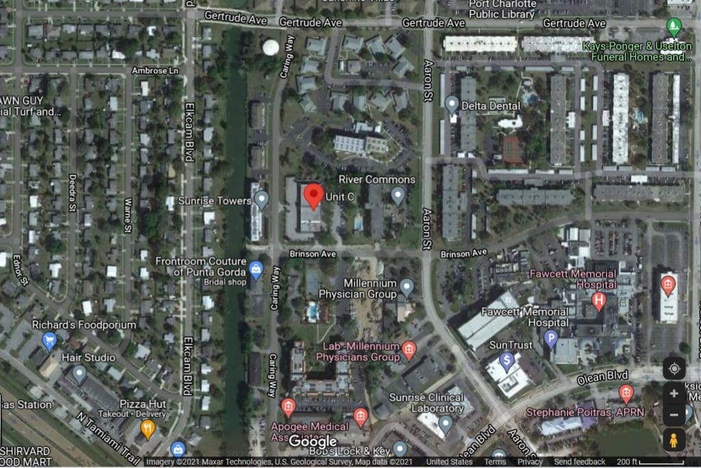 A google map showing the location of a building.
