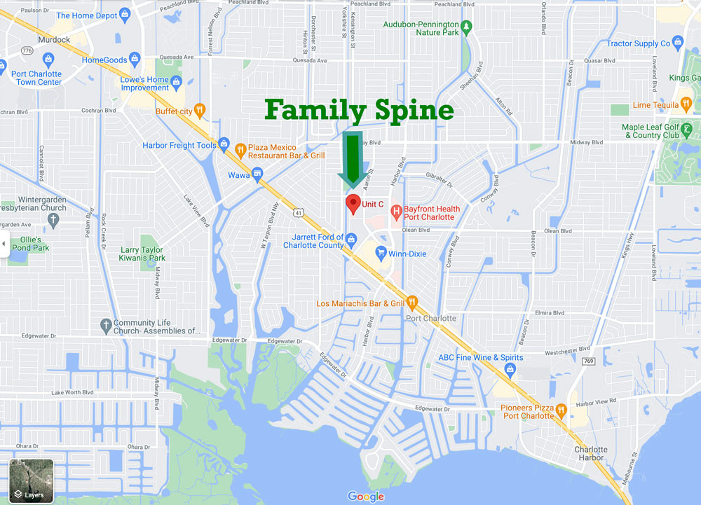 family spine new office in port charlotte map