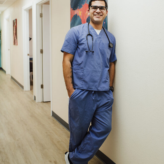 Employee in hallway